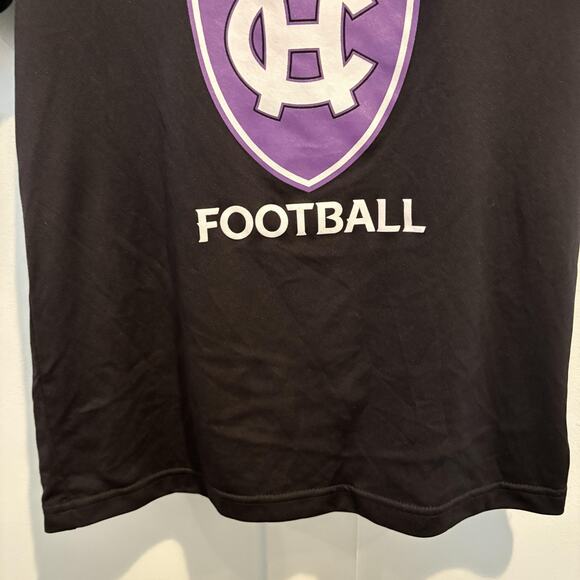 Holy Cross Crusaders Shirt Mens Small Black NCAA Football Adidas Aeroready Tee - Picture 4 of 9